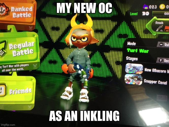 name: Tobias | MY NEW OC; AS AN INKLING | image tagged in splatoon 2 | made w/ Imgflip meme maker