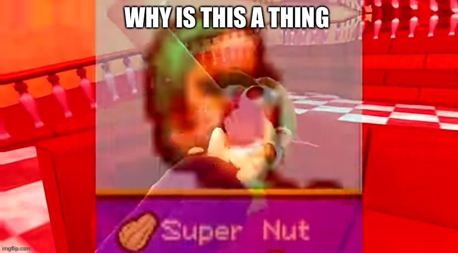 Super nut | WHY IS THIS A THING | image tagged in super nut | made w/ Imgflip meme maker