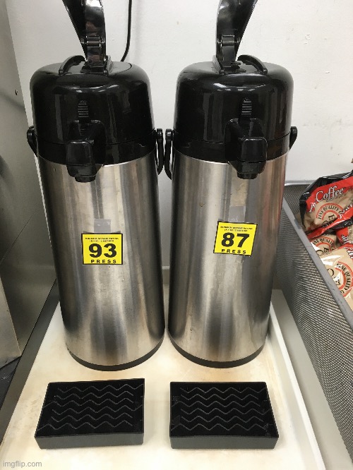 How I differentiate the strong pot from the weak pot of coffee | image tagged in photos | made w/ Imgflip meme maker