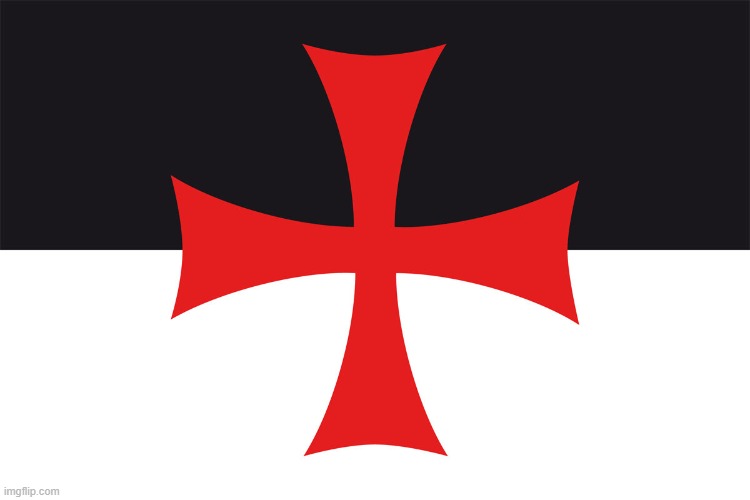 The Flag Of The Templars | image tagged in the flag of the templars | made w/ Imgflip meme maker