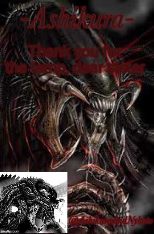 Another temp | Thank you for the temp, dear sister | image tagged in another temp | made w/ Imgflip meme maker