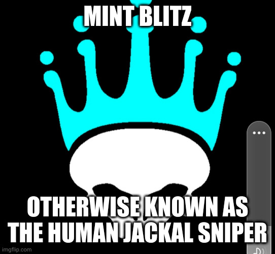 MINT BLITZ; OTHERWISE KNOWN AS THE HUMAN JACKAL SNIPER | made w/ Imgflip meme maker