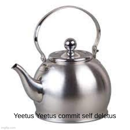 Why can't this kettle commit lifen't | Yeetus Yeetus commit self deletus | image tagged in casually approach child grasp child firmly yeet the child | made w/ Imgflip meme maker