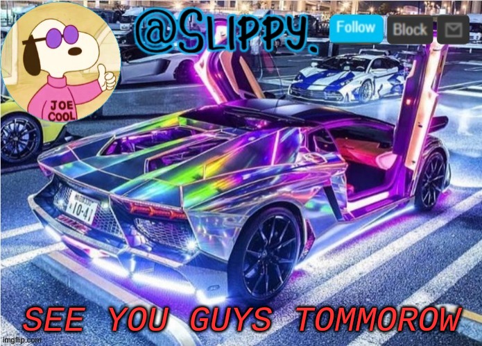 Slippy template 2 | SEE YOU GUYS TOMMOROW | image tagged in slippy template 2 | made w/ Imgflip meme maker