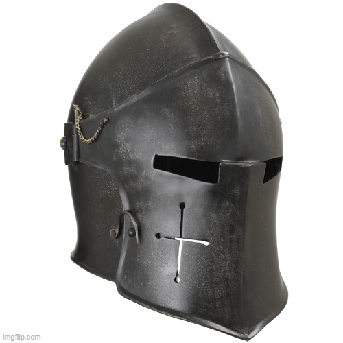 Crusader Helmet | image tagged in crusader helmet | made w/ Imgflip meme maker