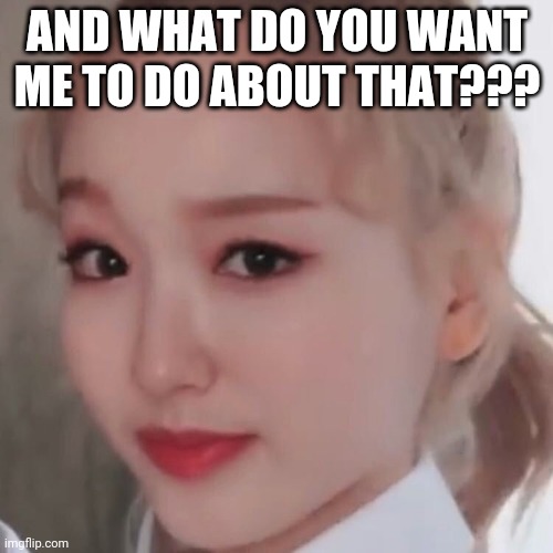AND WHAT DO YOU WANT ME TO DO ABOUT THAT??? | image tagged in kpop,loona | made w/ Imgflip meme maker