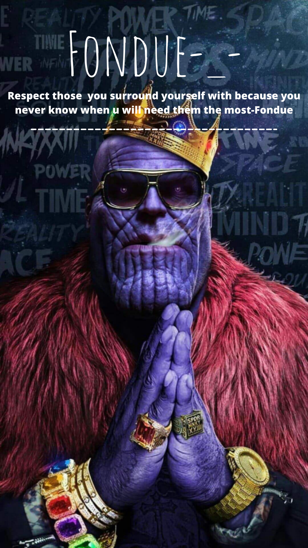 High Quality Thug Thanos temp-Fondue Blank Meme Template