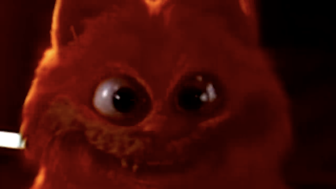 Cursed Garfield smile Blank Meme Template