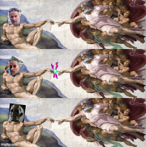 If he did it | image tagged in adam's creation,memes,old testament wrath,if he did it,racism,justice | made w/ Imgflip meme maker