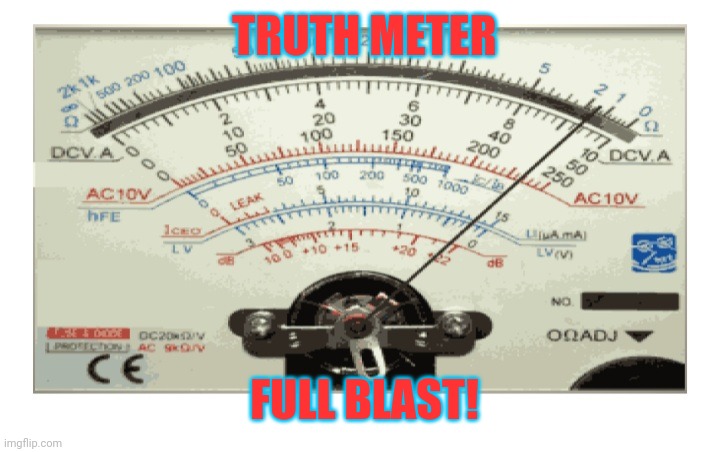 TRUTH METER FULL BLAST! | made w/ Imgflip meme maker