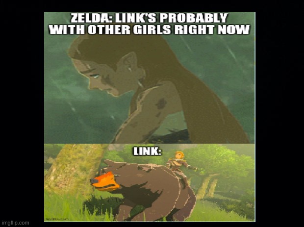zelda | image tagged in the legend of zelda breath of the wild,zelda,link,true | made w/ Imgflip meme maker