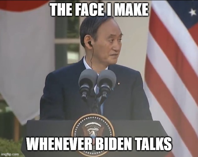 Typical Expression | THE FACE I MAKE; WHENEVER BIDEN TALKS | image tagged in biden,joe biden,that face,that face you make | made w/ Imgflip meme maker