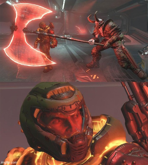 Doomguy Demon With Axe | image tagged in doomguy demon with axe | made w/ Imgflip meme maker