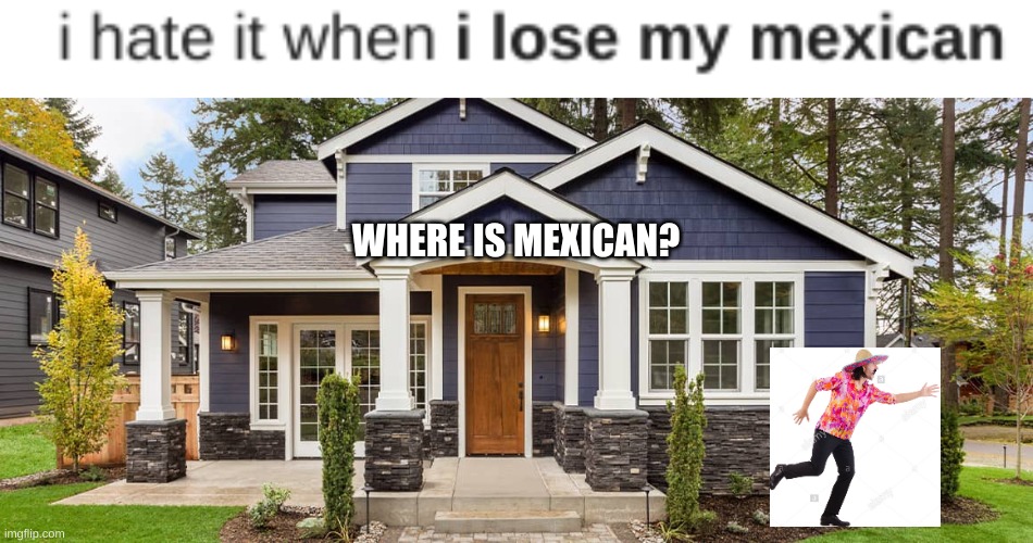 Mexican missing. Pls find him. | WHERE IS MEXICAN? | image tagged in funny,mexico | made w/ Imgflip meme maker