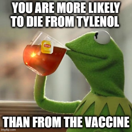 Get your dang shot already! | YOU ARE MORE LIKELY TO DIE FROM TYLENOL; THAN FROM THE VACCINE | image tagged in memes,but that's none of my business,politics,vaccine,covid19 | made w/ Imgflip meme maker