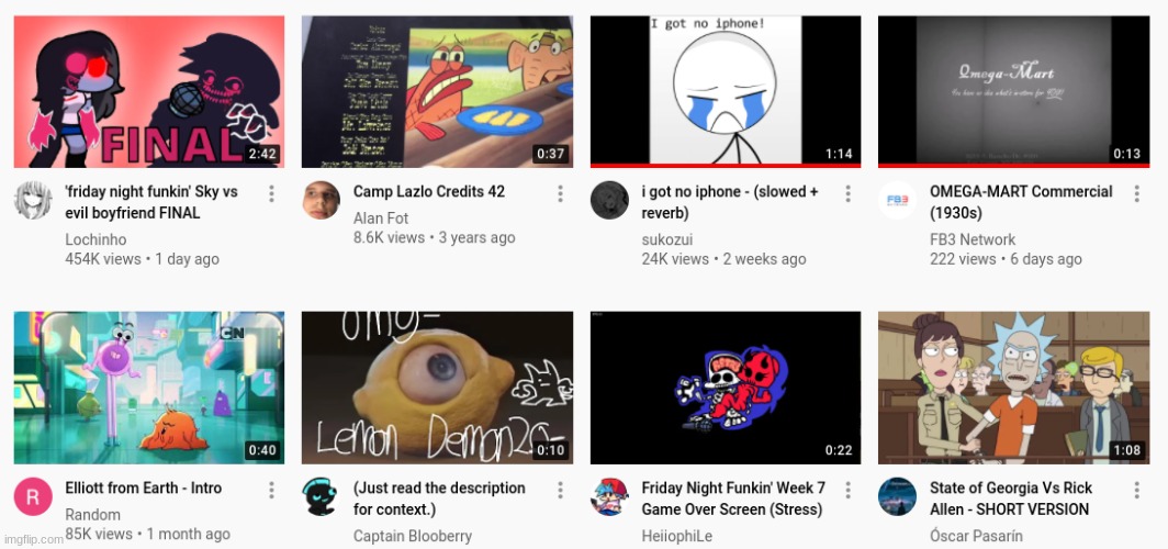 my YT recommendations | made w/ Imgflip meme maker