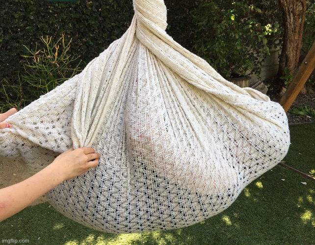 That’s me in a hammock twisted to look like a dumpling | made w/ Imgflip meme maker
