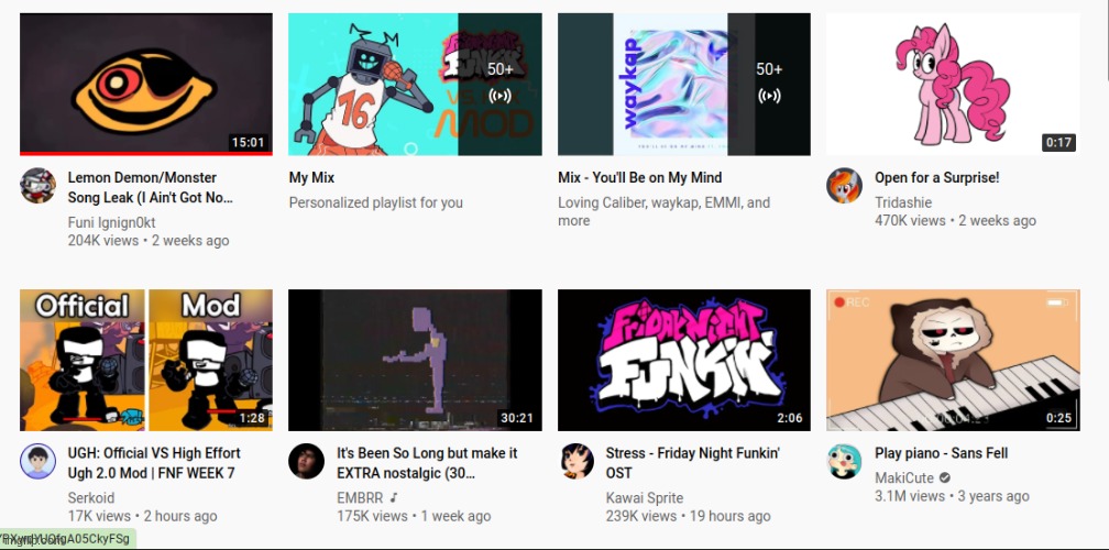 My YT recomendations | made w/ Imgflip meme maker