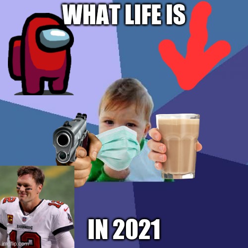 Life | WHAT LIFE IS; IN 2021 | image tagged in memes,success kid,math,football,among us,history | made w/ Imgflip meme maker