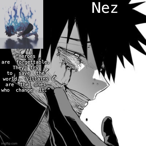 Sad dabi temp made by ✨me✨ Blank Meme Template