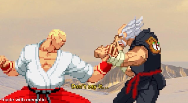 Heihachi vs Geese Blank Meme Template