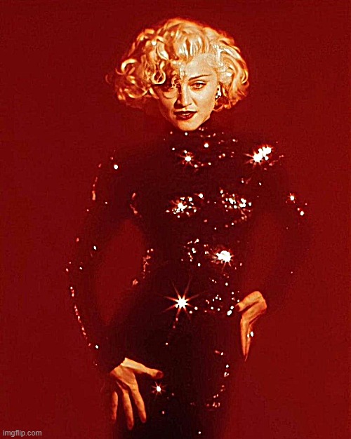 Madonna as "Breathless Mahoney" in Dick Tracy (1989) | image tagged in madonna as breathless mahoney in dick tracy 1989 | made w/ Imgflip meme maker