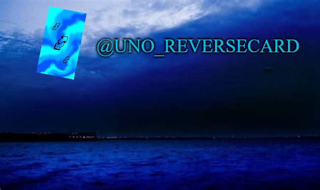 Uno_Reversecard Blue announcement template Blank Meme Template