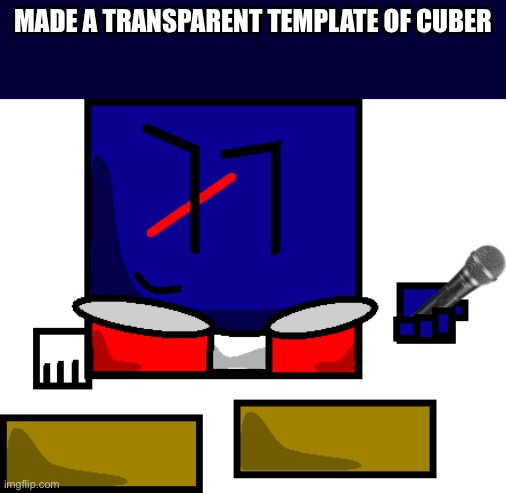 Friday Night Funkin Cuber | MADE A TRANSPARENT TEMPLATE OF CUBER | image tagged in friday night funkin cuber | made w/ Imgflip meme maker