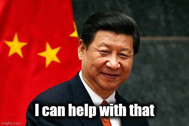 Xi Jinping | I can help with that | image tagged in xi jinping | made w/ Imgflip meme maker