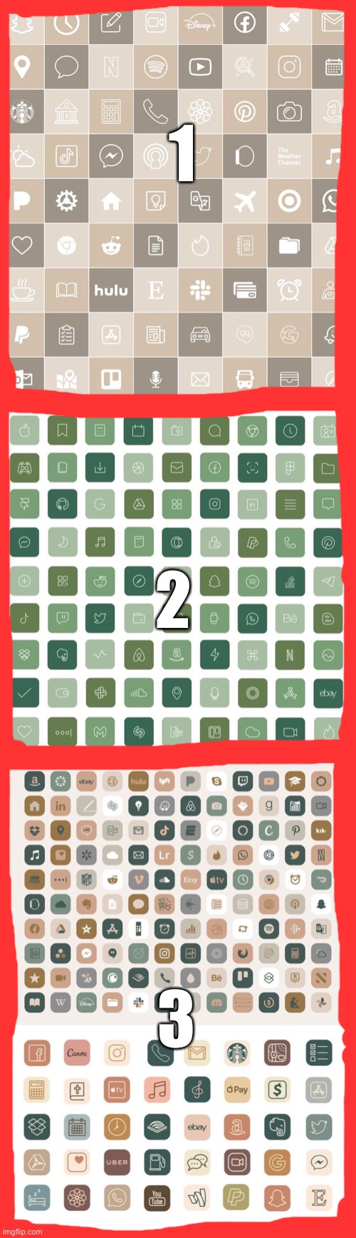 I’m redoing my homescreen which one should I use | 1; 2; 3 | made w/ Imgflip meme maker