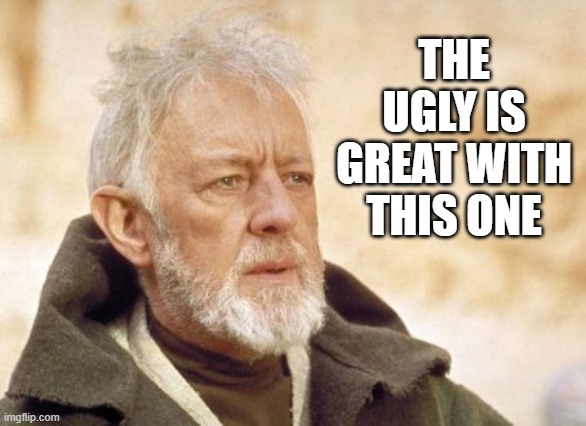 Obi Wan Kenobi Meme | THE UGLY IS GREAT WITH THIS ONE | image tagged in memes,obi wan kenobi | made w/ Imgflip meme maker