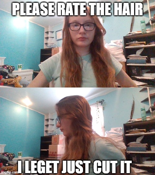 PLEASE RATE THE HAIR; I LEGET JUST CUT IT | made w/ Imgflip meme maker
