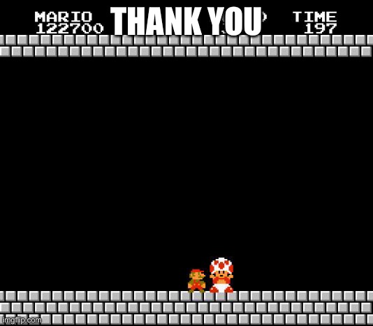 Thank You Mario | THANK YOU | image tagged in thank you mario | made w/ Imgflip meme maker