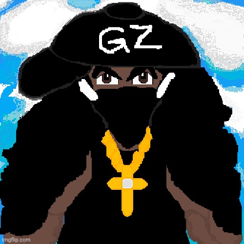 Will edit soon: Made-up artwork of myself with the GZ hat | image tagged in artwork,art,drawings,drawing | made w/ Imgflip meme maker