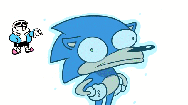 High Quality Sonic getting grabbed by sans Blank Meme Template