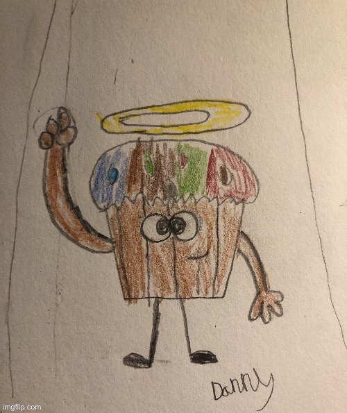 I drew the Almighty Muffin, something Jaiden’s OCs Cleo and Amber were praying to | made w/ Imgflip meme maker