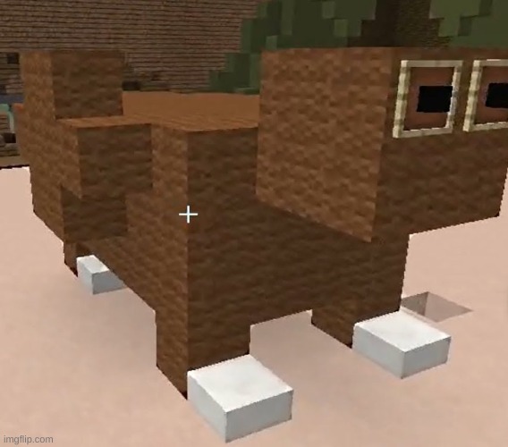 SOME GUY TRIED TO MAKE A BEAR XDDDDDDDD | image tagged in memes,minecraft,cursed image,bear | made w/ Imgflip meme maker