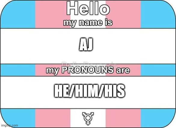 ugh.......... | AJ; HE/HIM/HIS | image tagged in name and pronouns | made w/ Imgflip meme maker