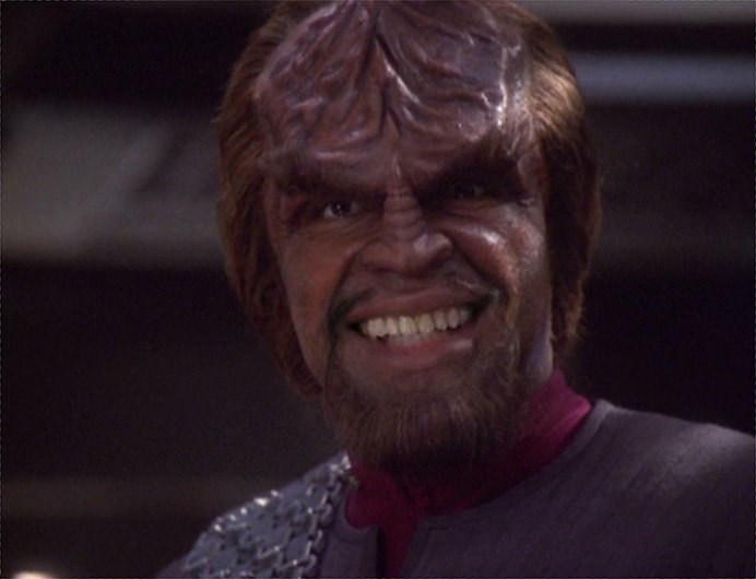 High Quality Worf Smiling Blank Meme Template
