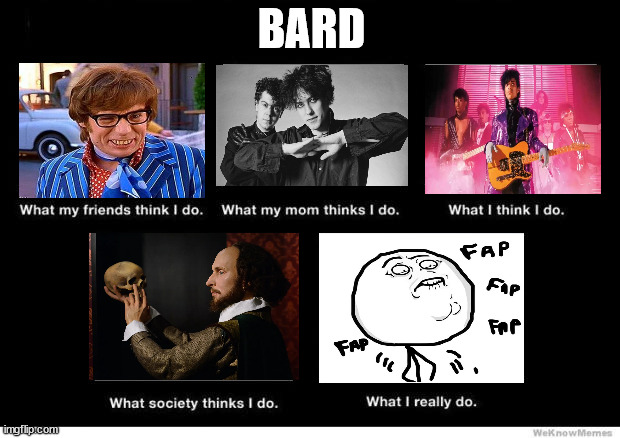 bard |  BARD | image tagged in what i really do | made w/ Imgflip meme maker