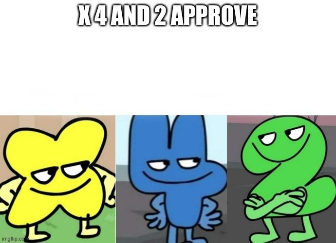 BFB Smug | X 4 AND 2 APPROVE | image tagged in bfb smug | made w/ Imgflip meme maker