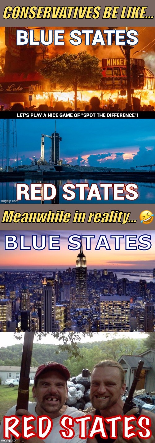 Red states vs. blue states Blank Meme Template