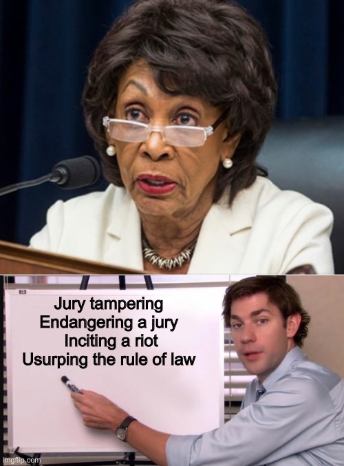 Jury tampering 
Endangering a jury 
Inciting a riot
Usurping the rule of law | image tagged in smug jim explains,memes,politicians suck | made w/ Imgflip meme maker
