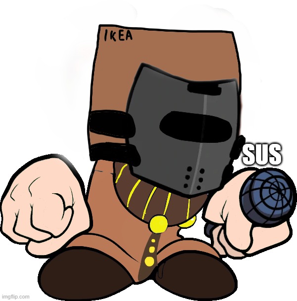 Hey its the IKEA head | SUS | image tagged in ms night funkin amonogus | made w/ Imgflip meme maker