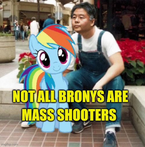 In Lieu Of Sanity | NOT ALL BRONYS ARE; MASS SHOOTERS | image tagged in bony's,mass shootings,victims,government corruption,old pervert,politicians suck | made w/ Imgflip meme maker