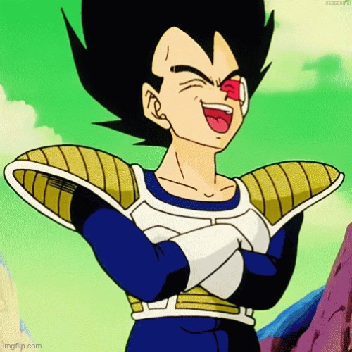 image tagged in vegeta laugh | made w/ Imgflip meme maker