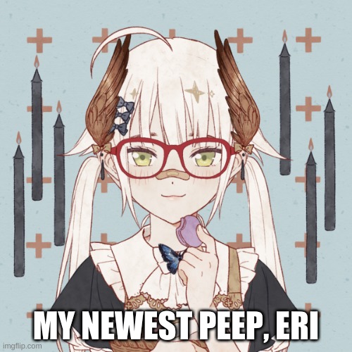 link to maker in comments | MY NEWEST PEEP, ERI | image tagged in picrew,anime,oc | made w/ Imgflip meme maker