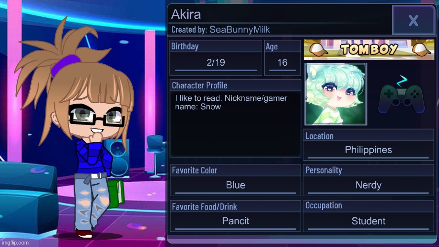 A little bit about me, because I'm new. | made w/ Imgflip meme maker