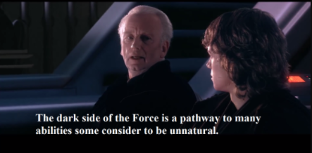 High Quality The dark side of the force is a pathway to many abilities Blank Meme Template