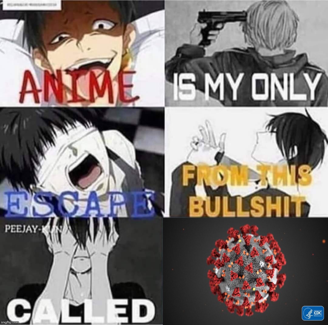 ANIME is my only escape from this bullcrap called Coronavirus (COVID-19) | image tagged in memes,coronavirus,covid-19,anime | made w/ Imgflip meme maker